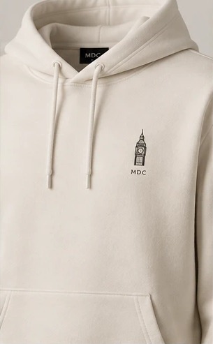 MDC London hoodie in crème