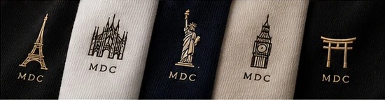 De vijf stadsborduursels van MDC